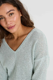 T-shirt en maille pailletée femme