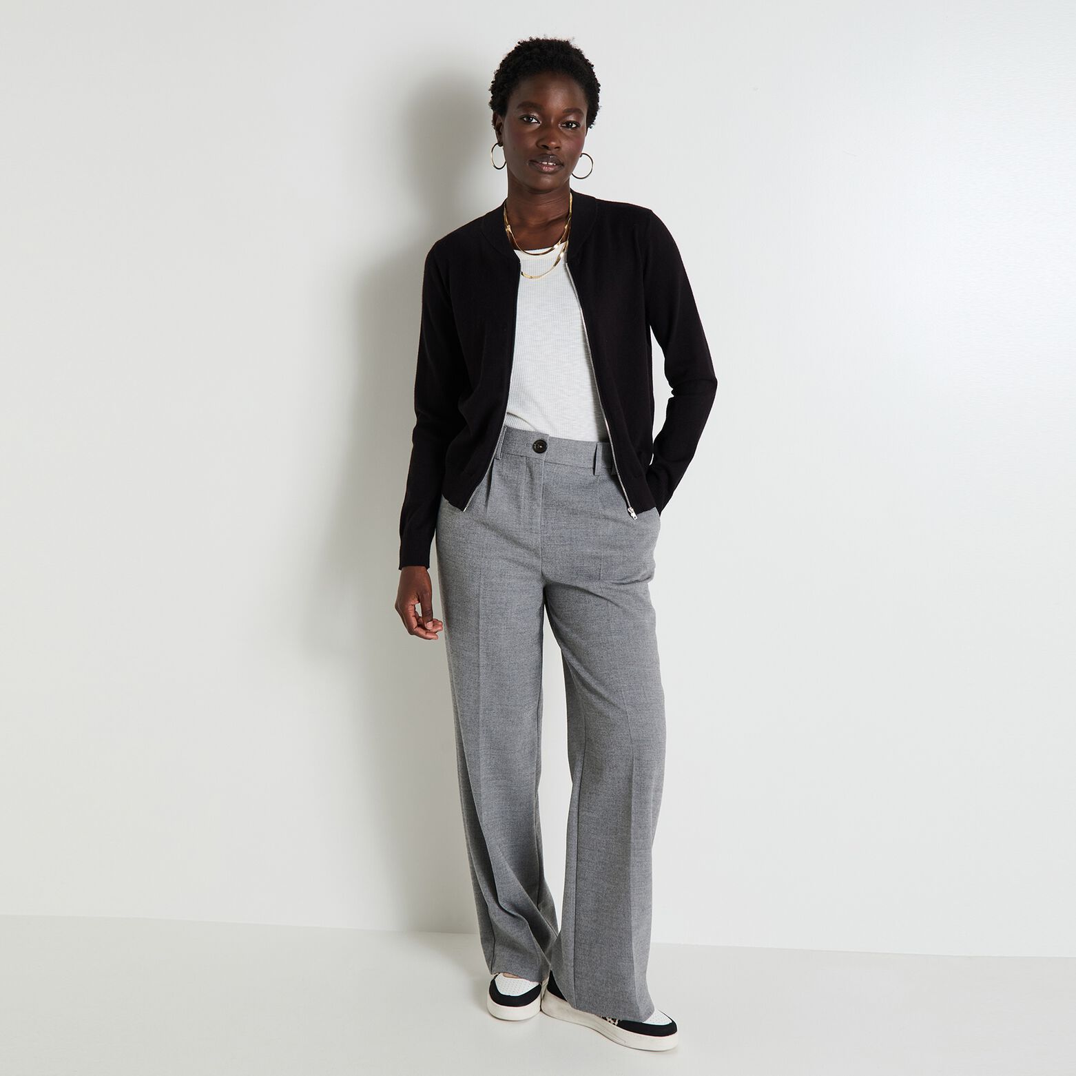 Gilet zippé femme