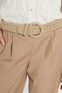 Ceinture large tressée femme