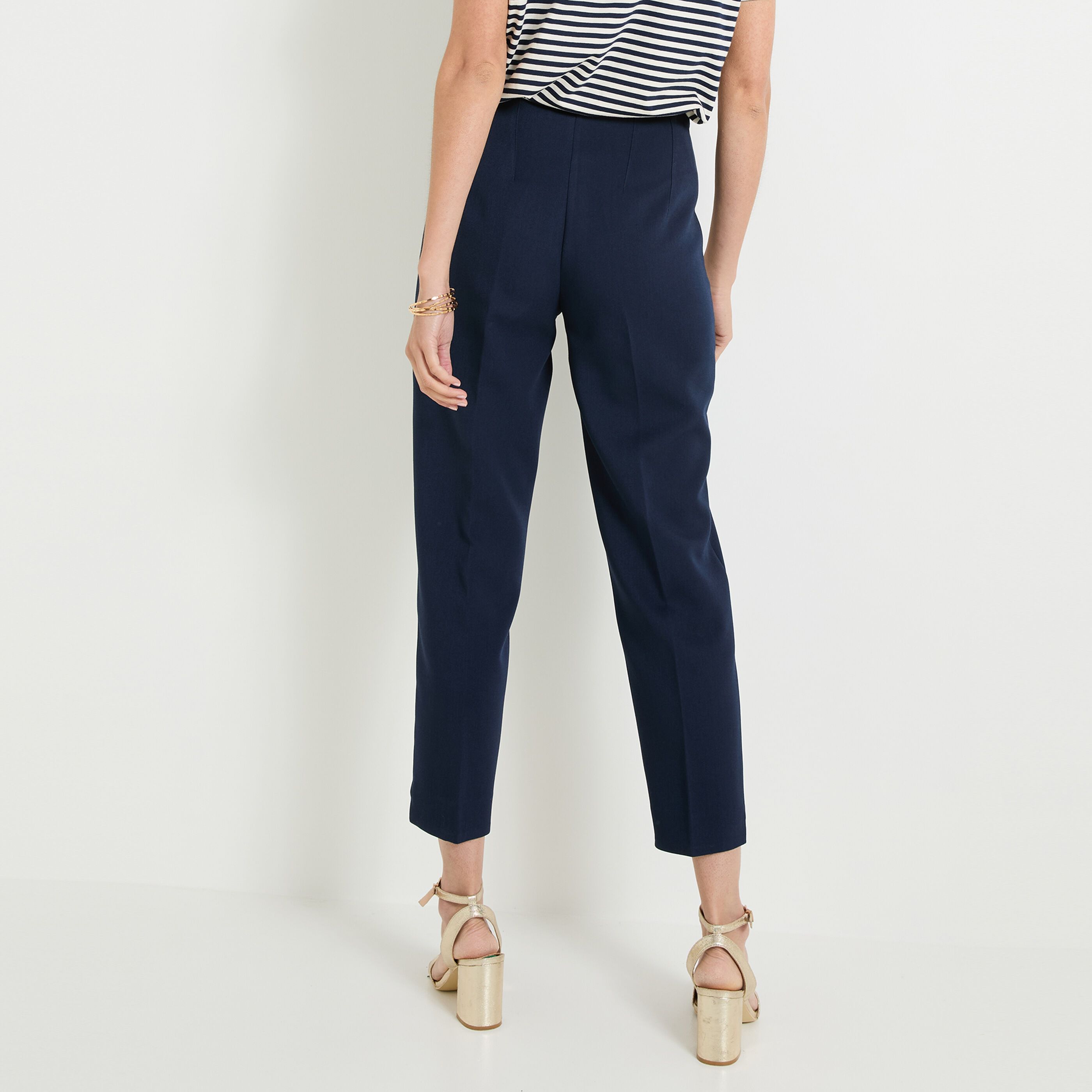Pantalon taille haute femme MARINE Graindemalice