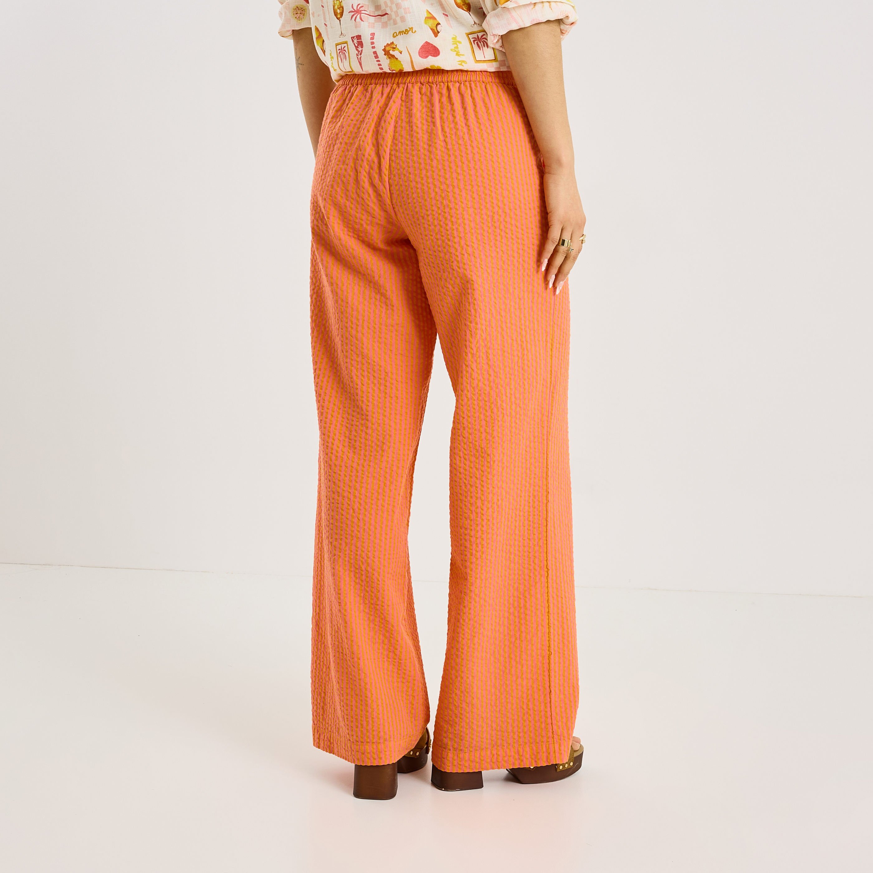 Pantalon ray&eacute; femme