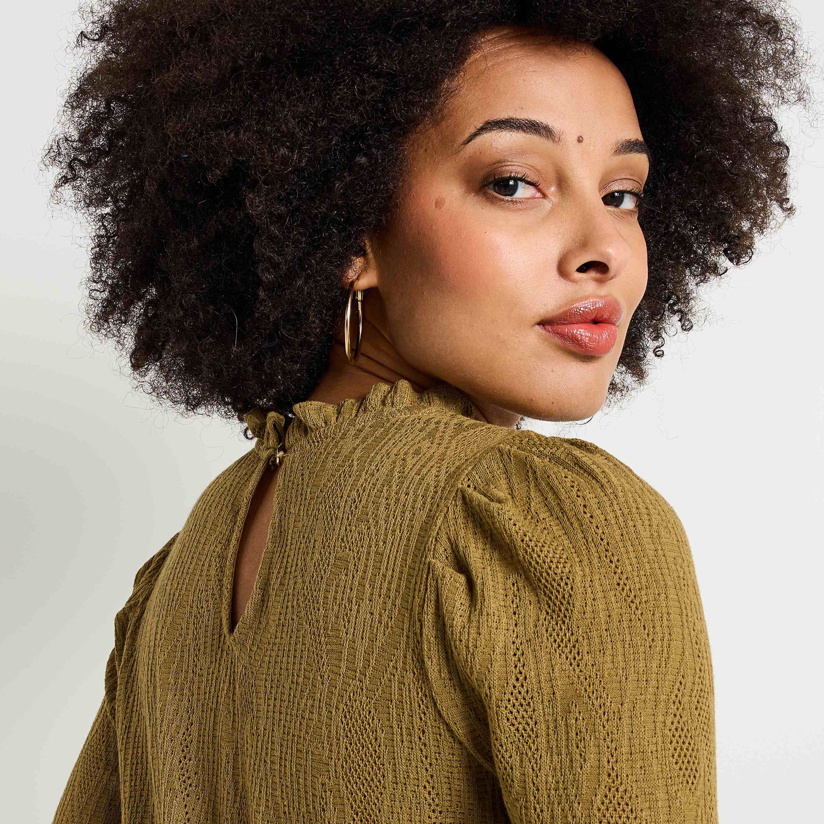 T-shirt col montant femme