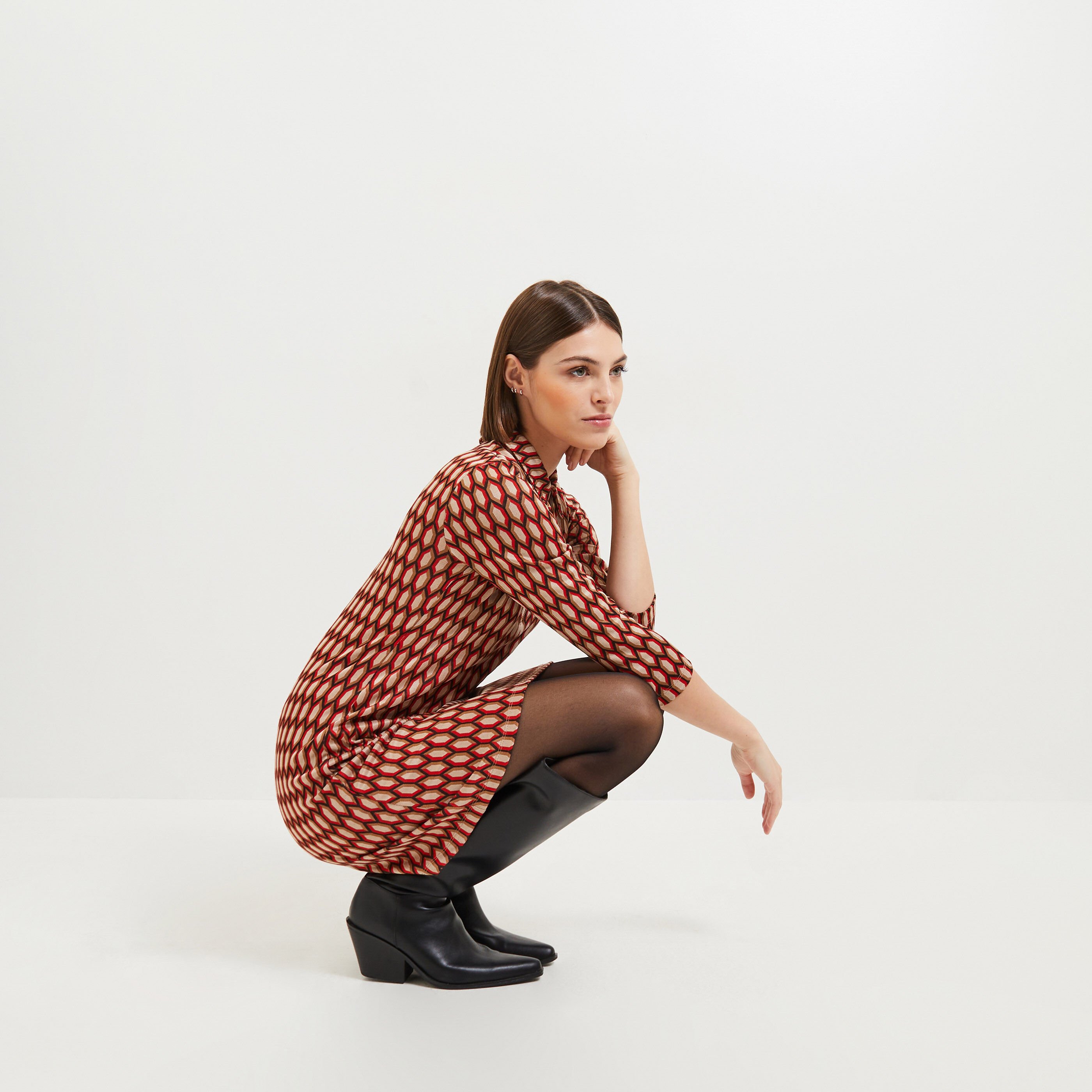 Robe en jacquard femme