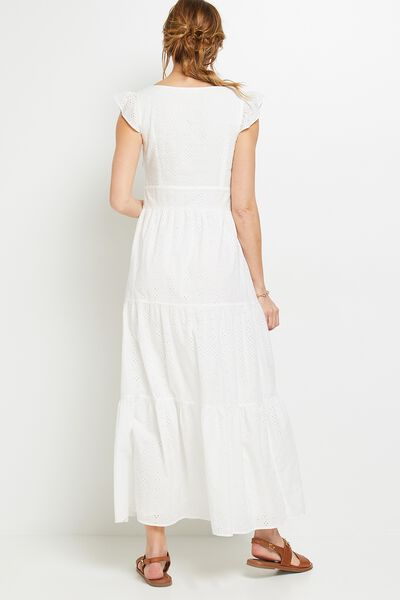 Robe longue brodée