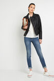 Blouson simili noir femme
