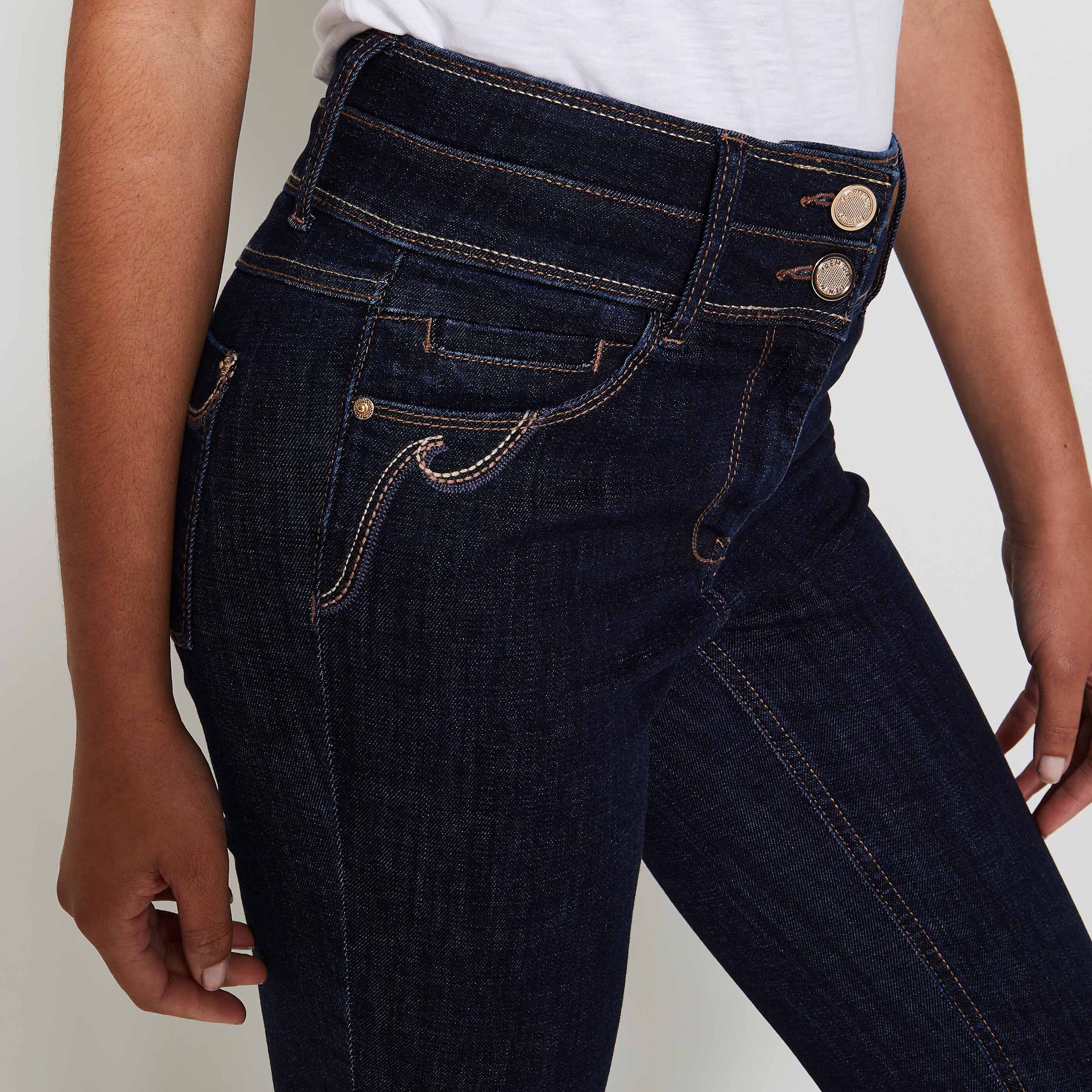 Jean raccourci taille haute HANOI femme