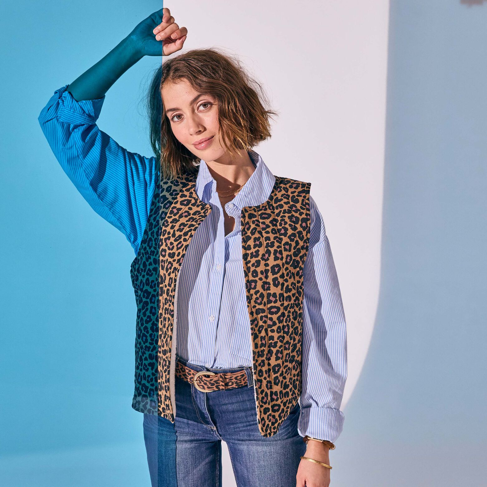 Veste imprimé léopard femme
