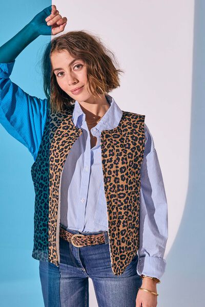 Veste imprimé léopard femme