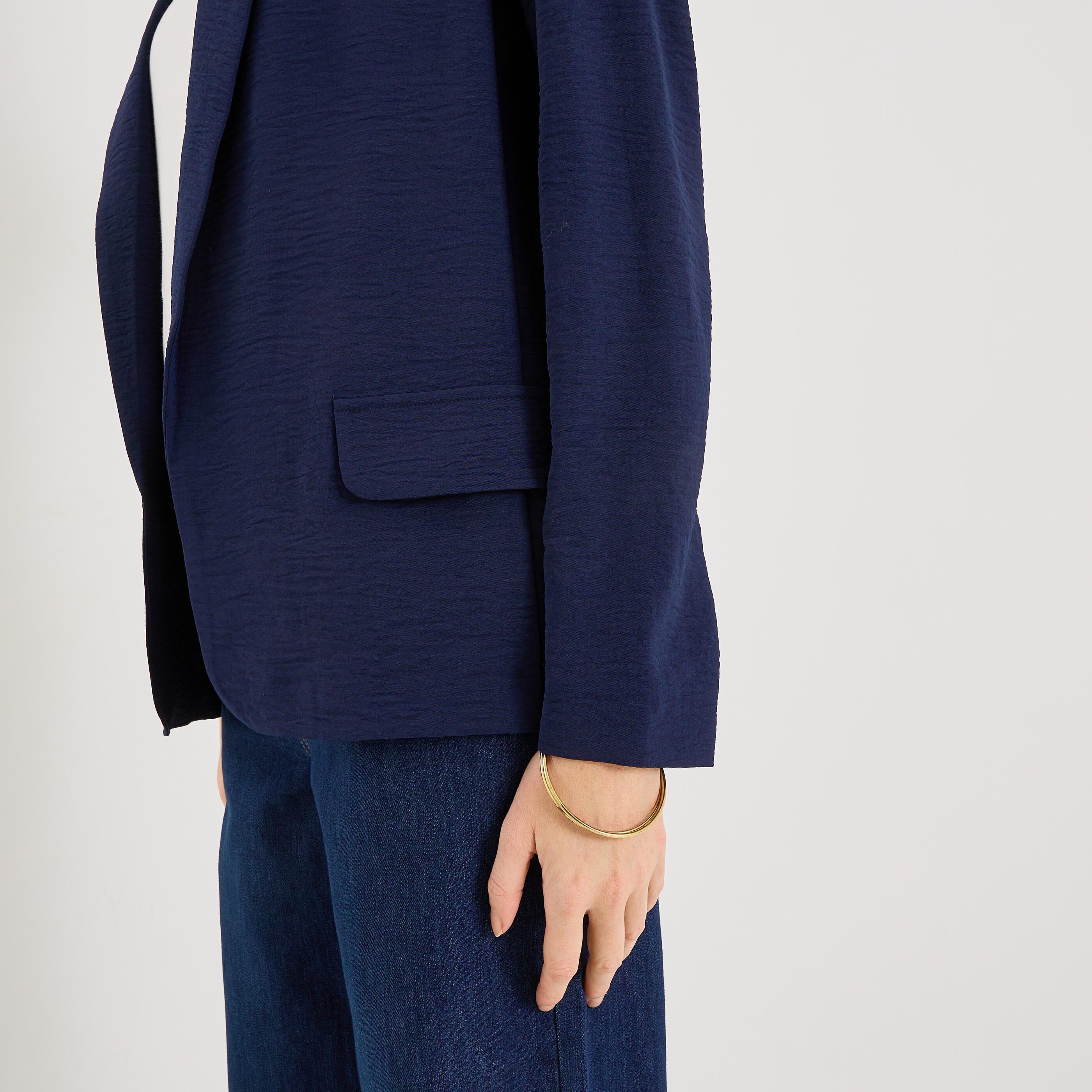 Veste fluide &agrave; col tailleur femme