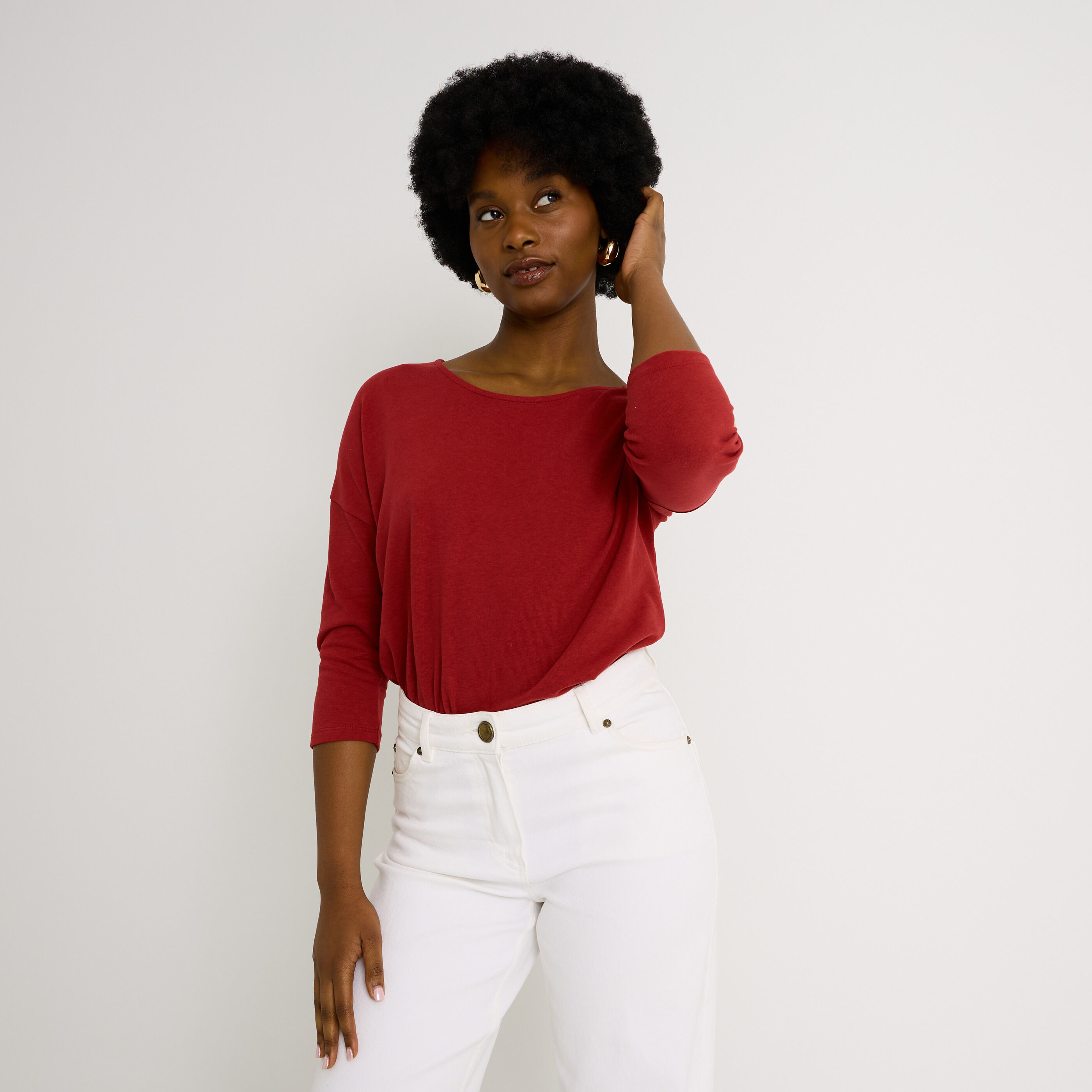 T-shirt col rond femme