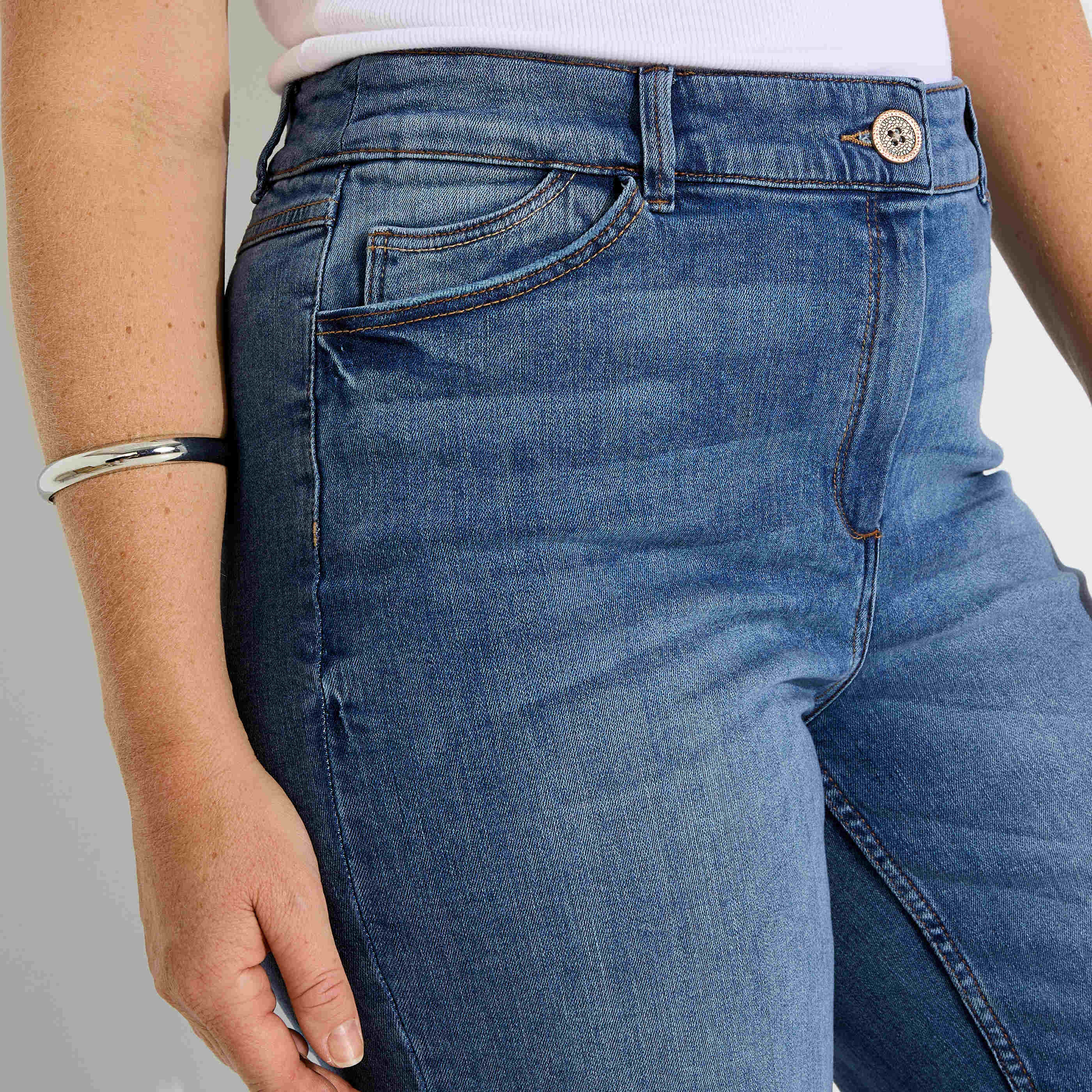 Jean flare raccourci KANSAS RF02 femme