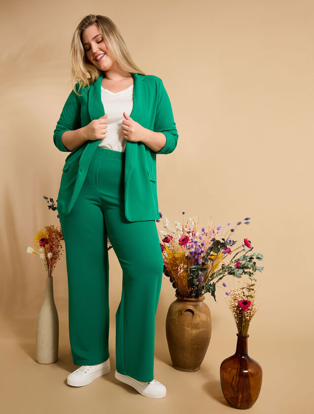 Pantalon large en maille femme