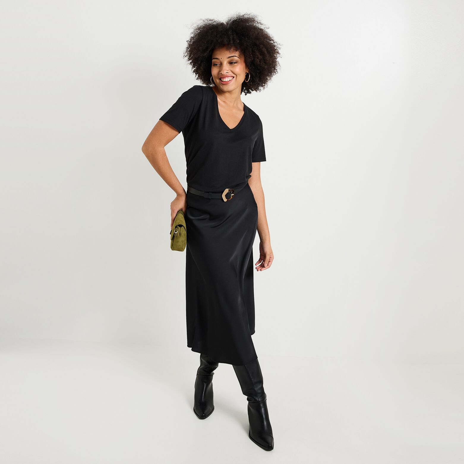 T-shirt col V femme
