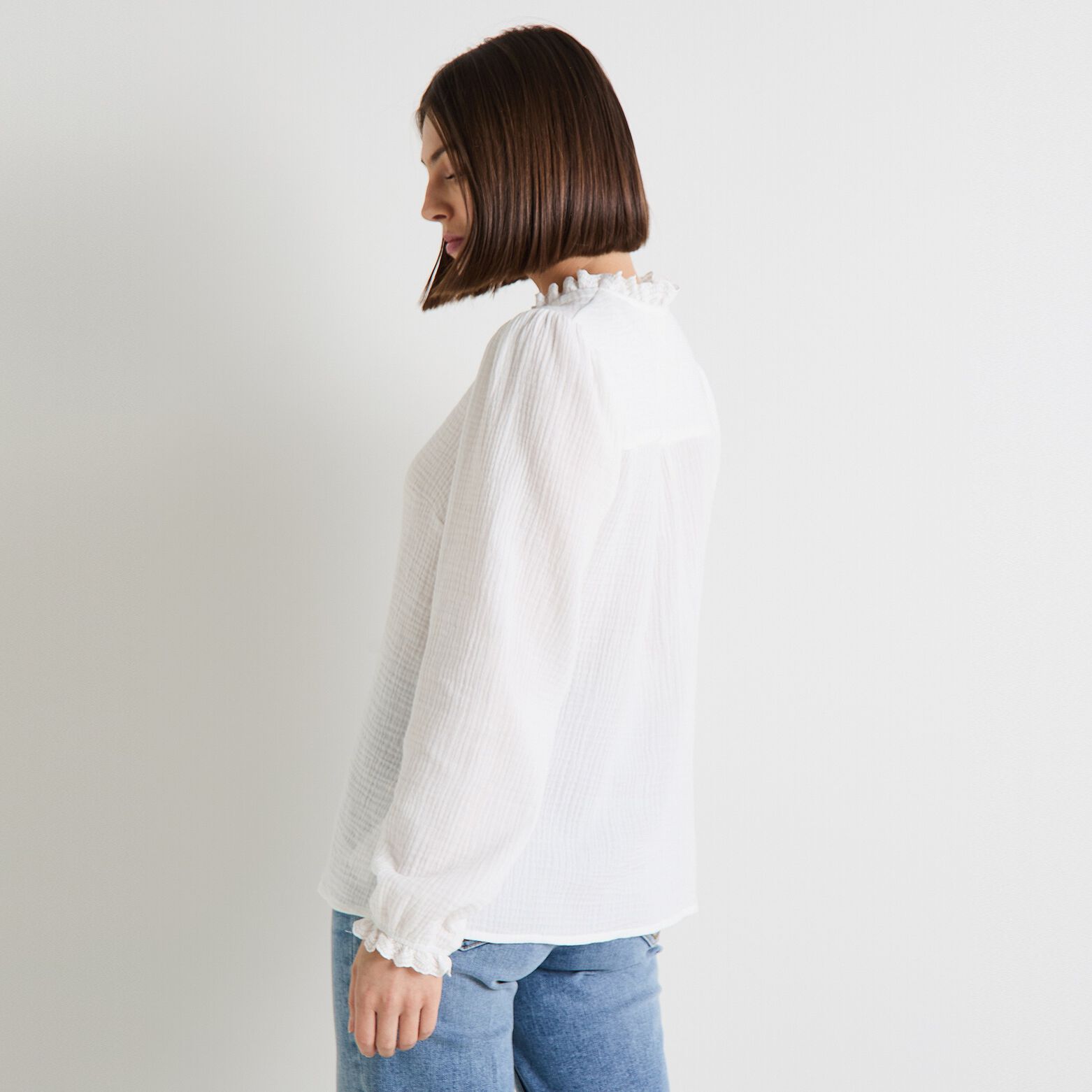 Chemise en gaze de coton femme