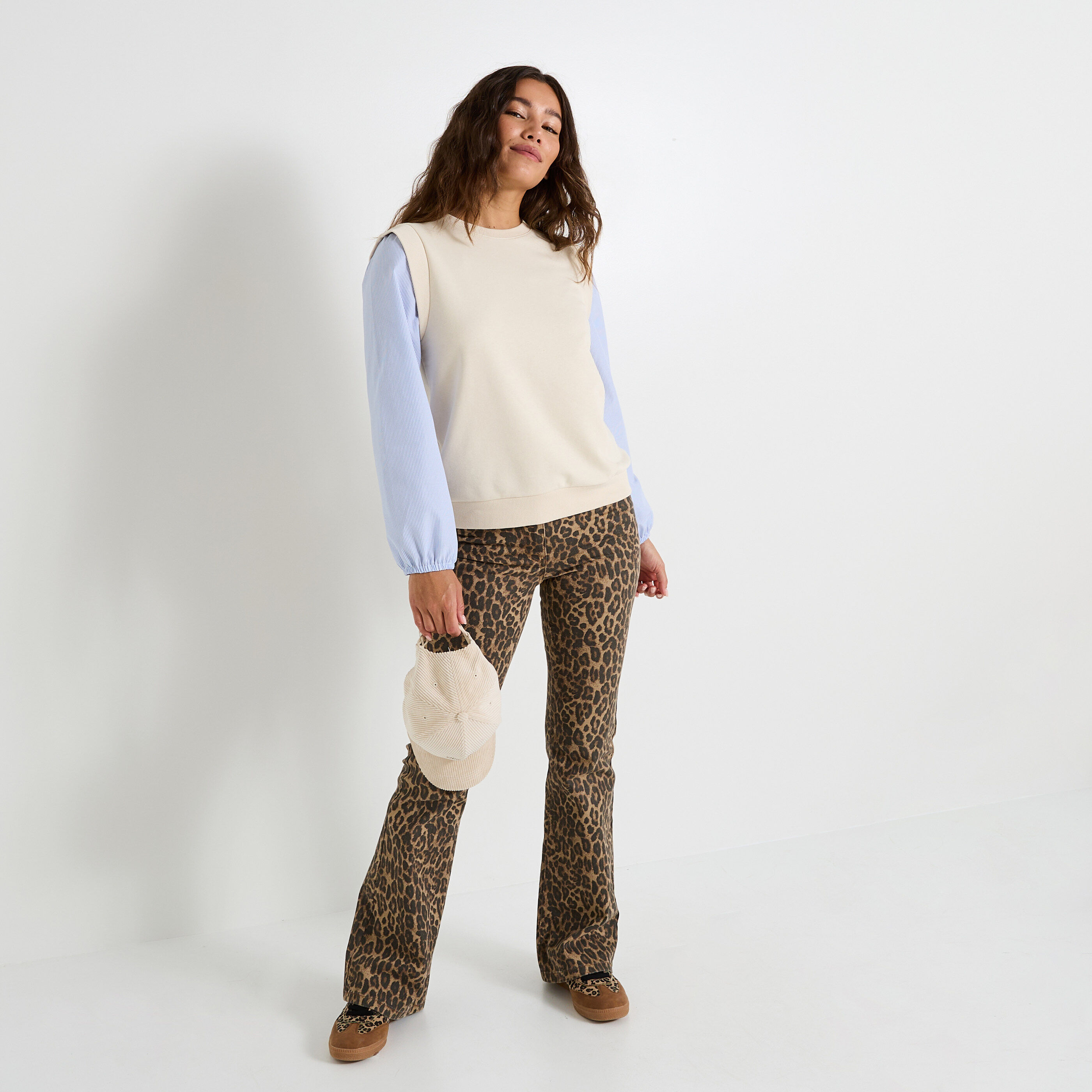 Sweat manches longues 2 en 1 femme