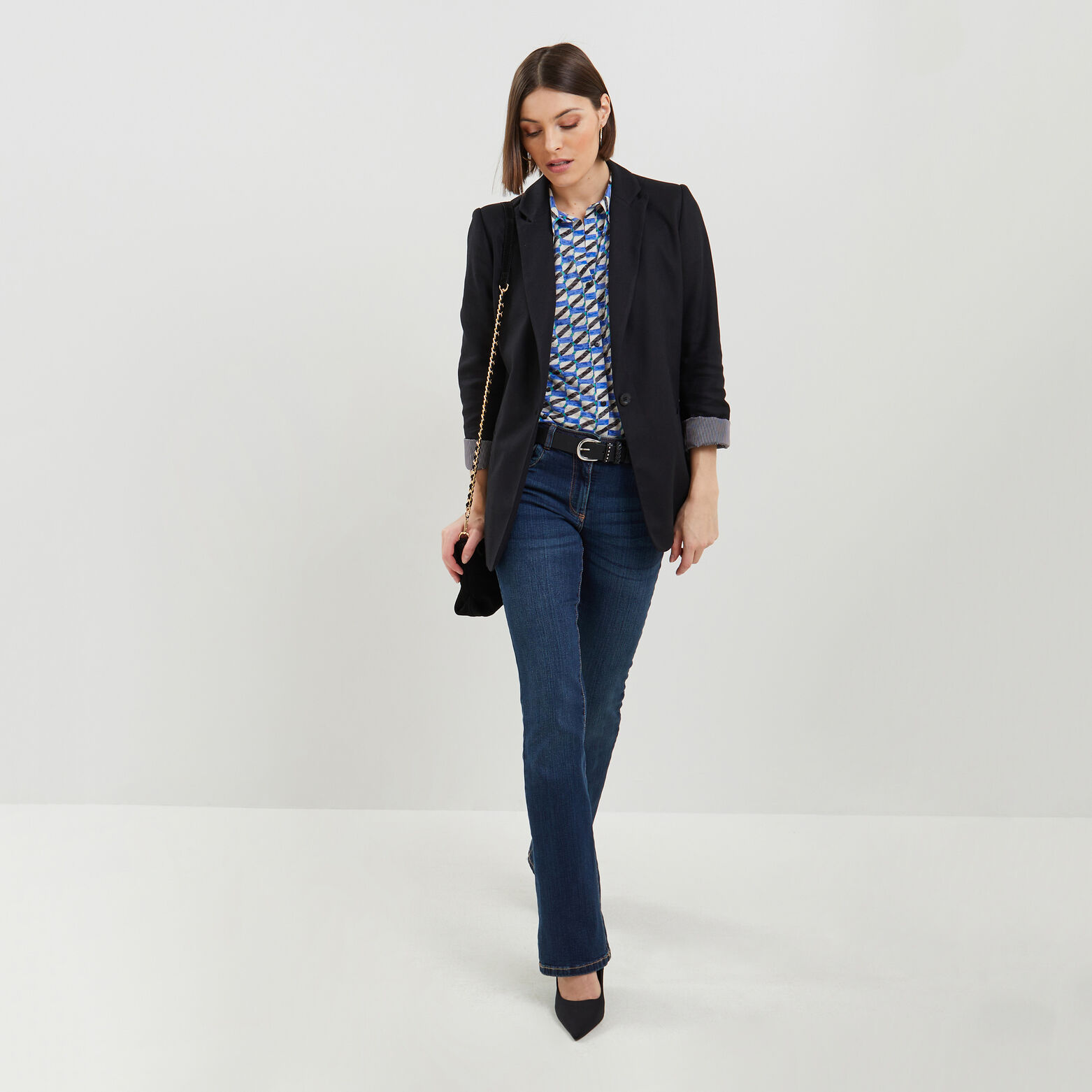 Blazer coupe droite femme