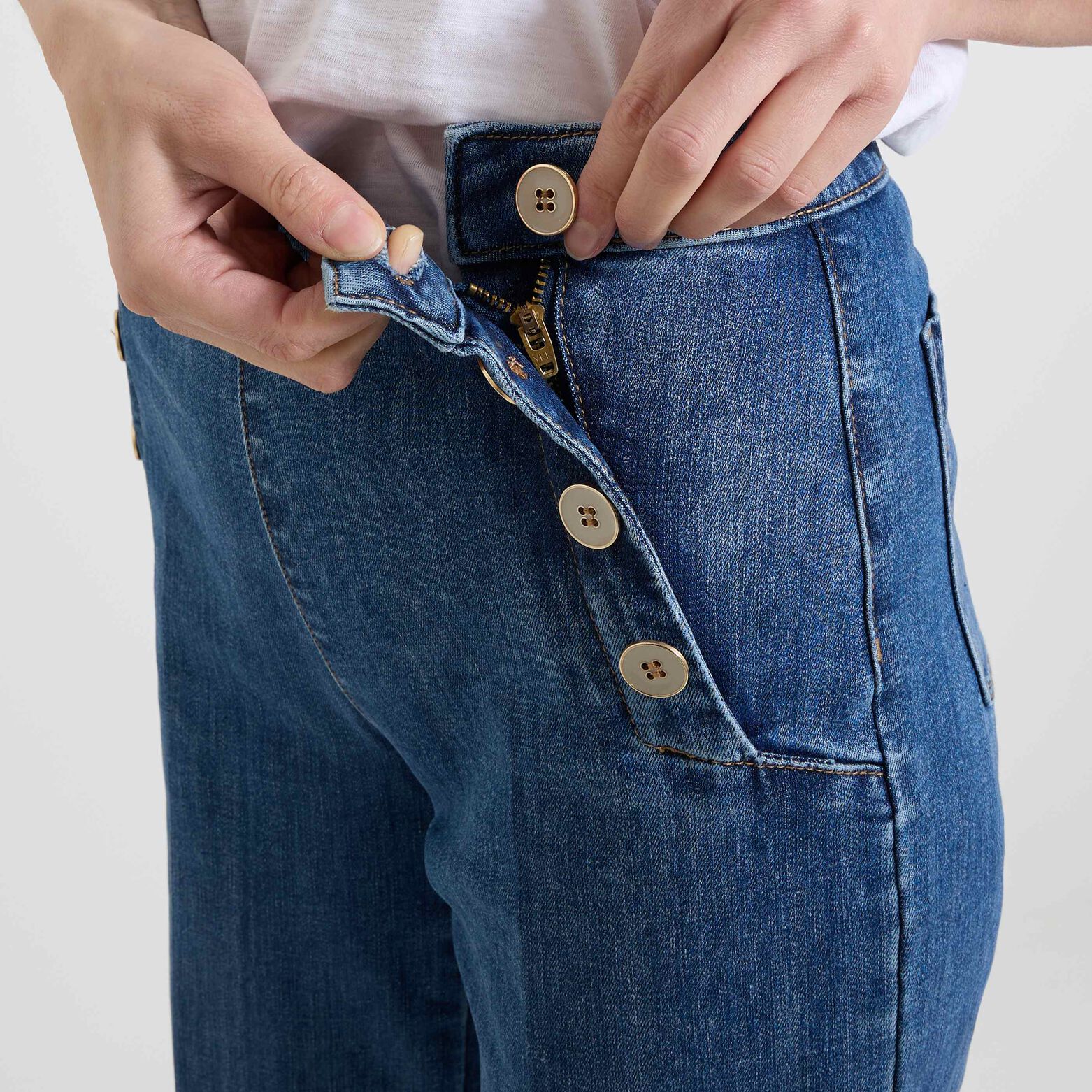 Jean flare POMPON F02 femme