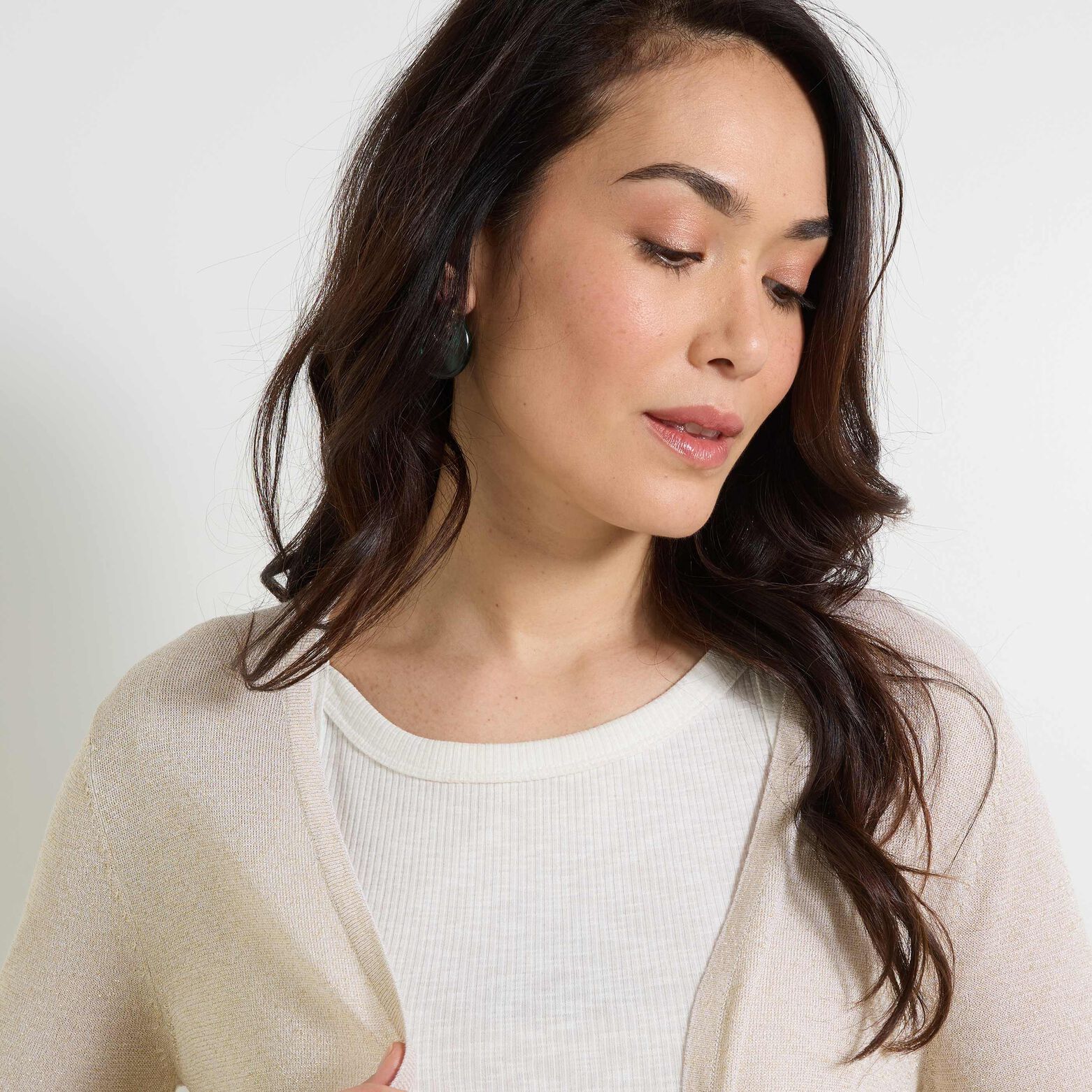 Gilet col V femme