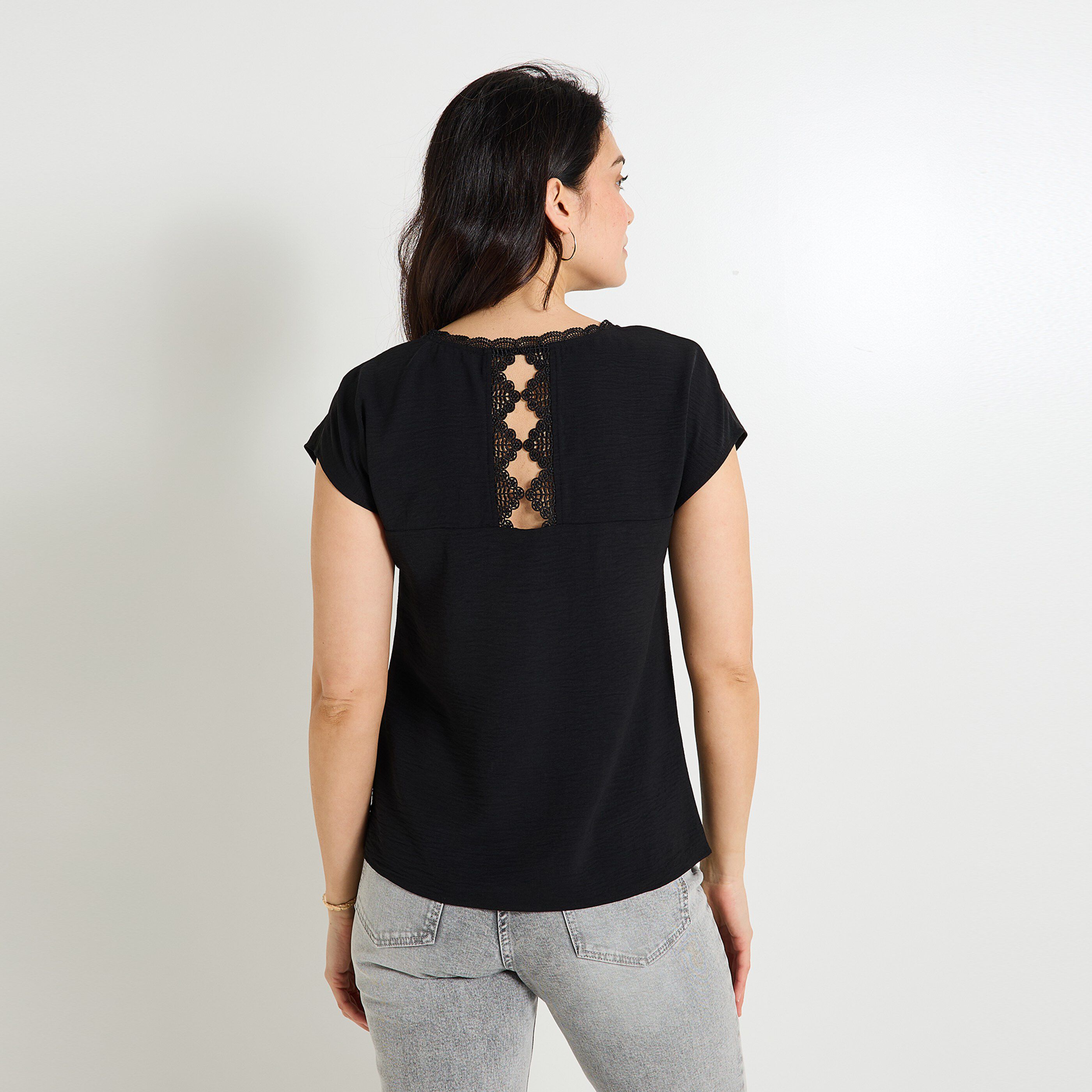Blouse col V femme