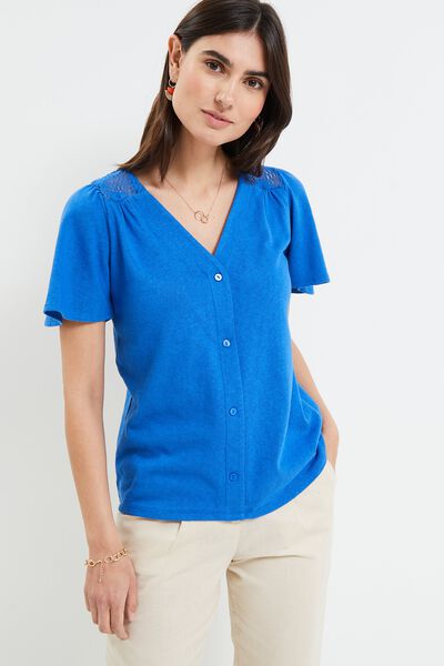 T-shirt manches courtes à smock