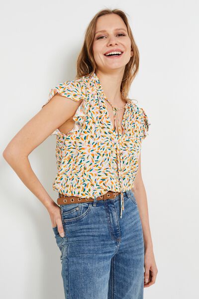 Blouse col V femme