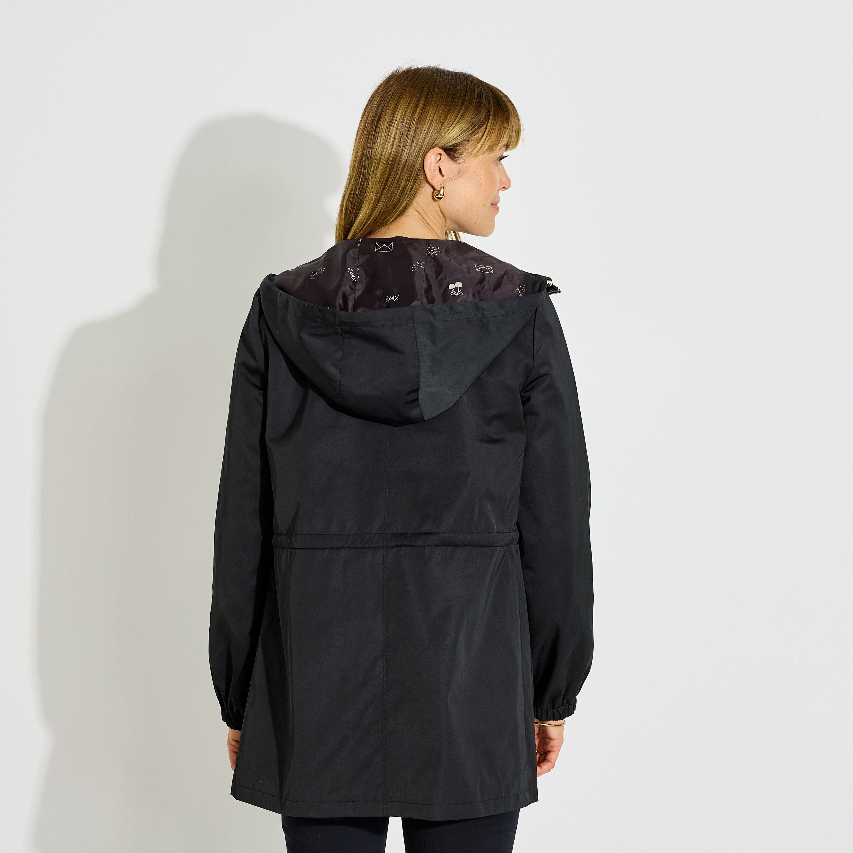 Parka d&eacute;perlante &agrave; capuche femme
