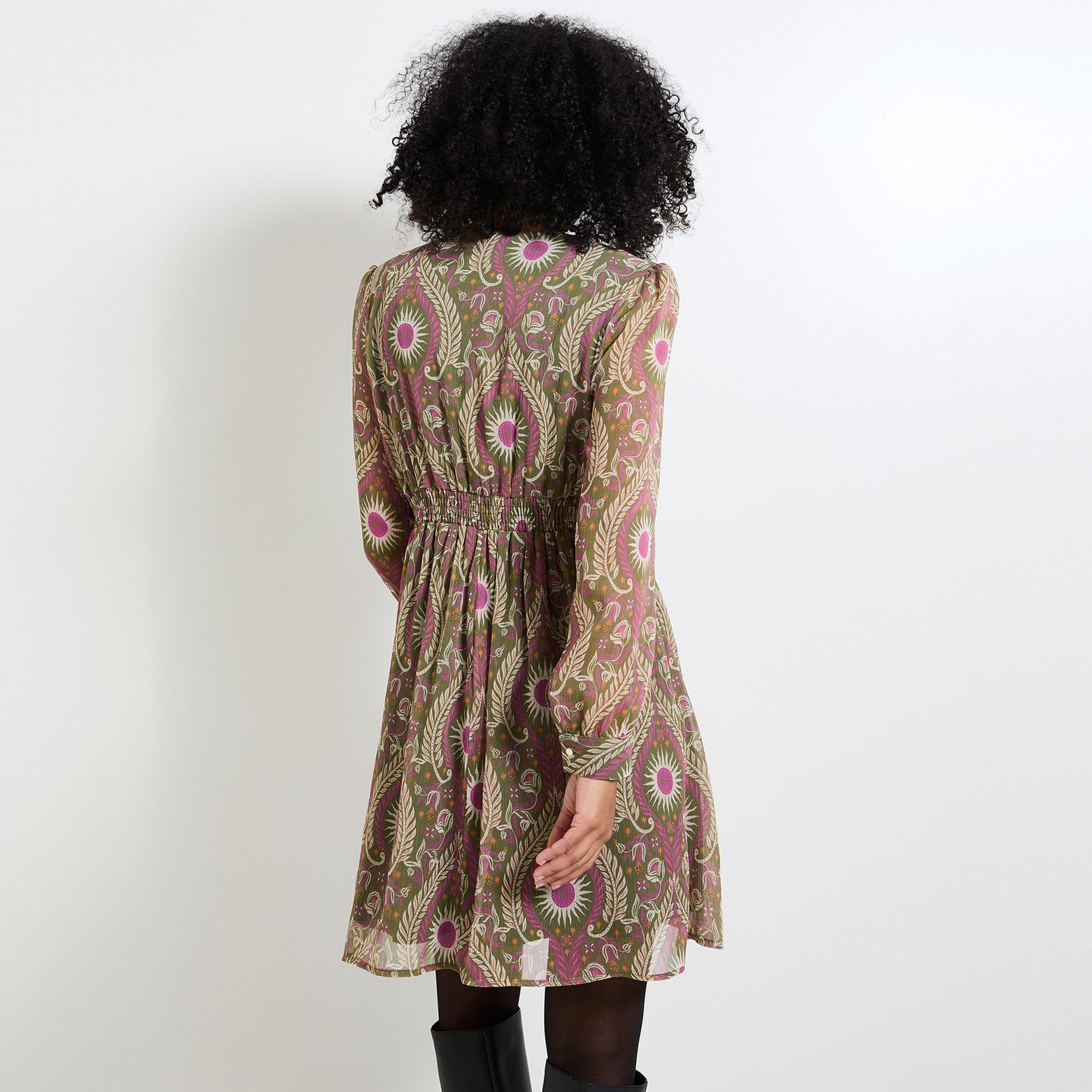 Robe col V femme