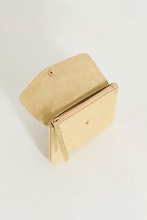 Porte-monnaie en croûte de cuir femme