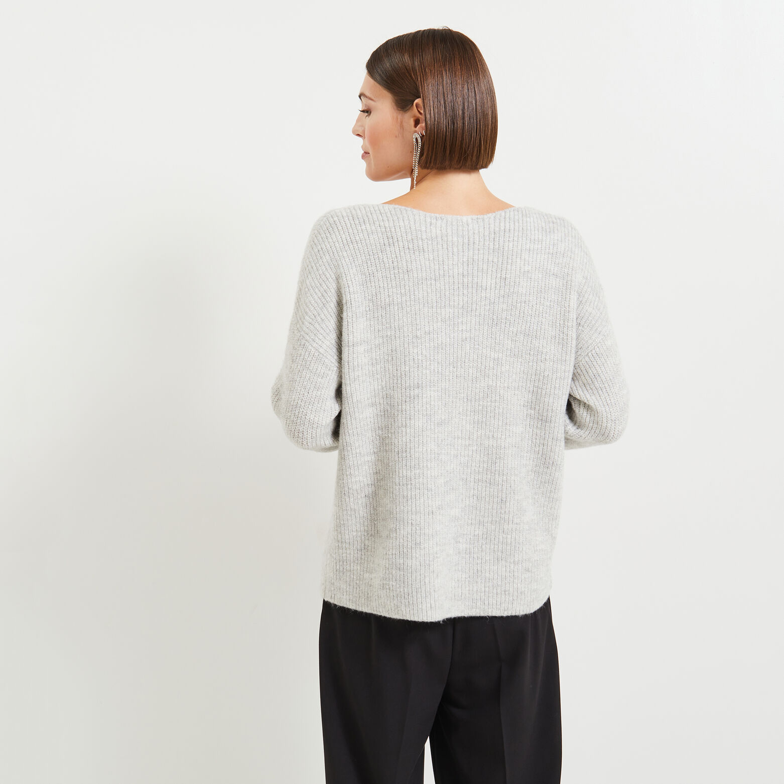 Pull Col V femme