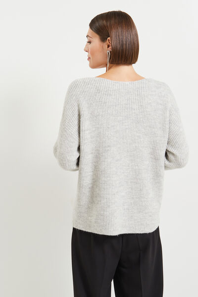 Pull Col V femme