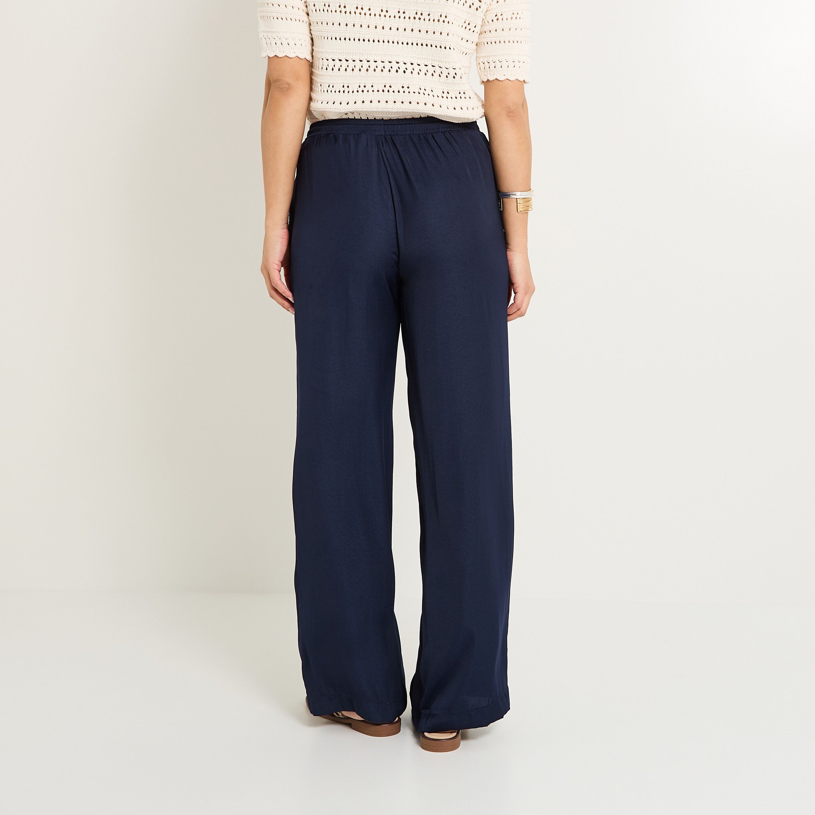 Pantalon large fluide femme