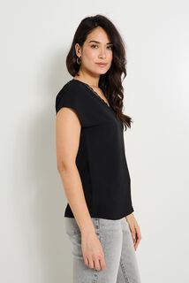 Blouse col V femme