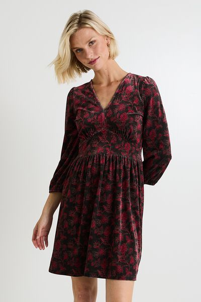 Robe manches 3/4 femme