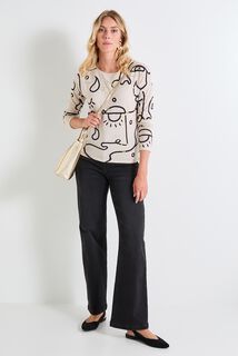T shirt doudou manches longues femme