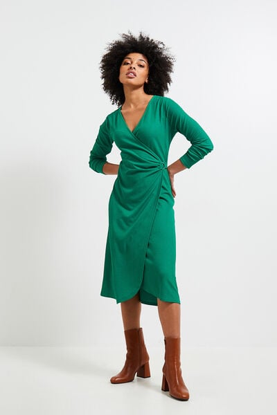Robe longue maille femme