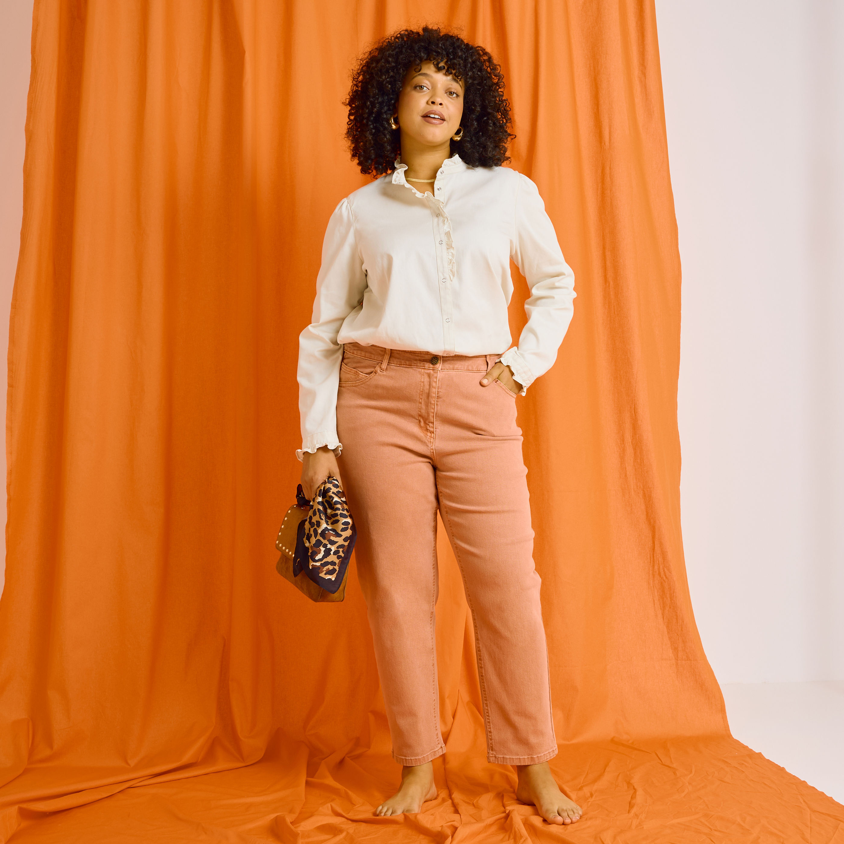 Jean mom raccourci ANKARA M02 femme