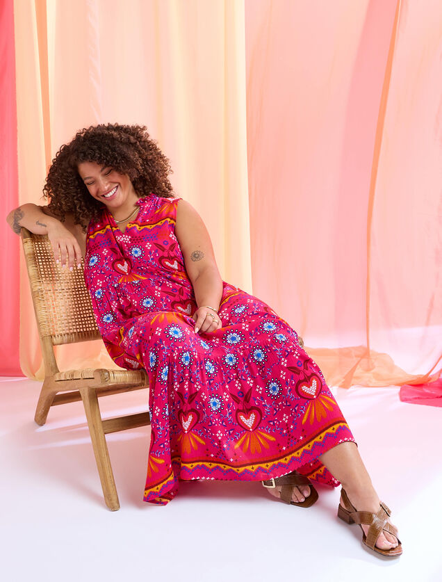 Robe longue imprimée