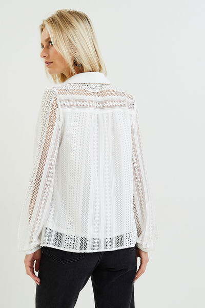 Blouse effet dentelle femme