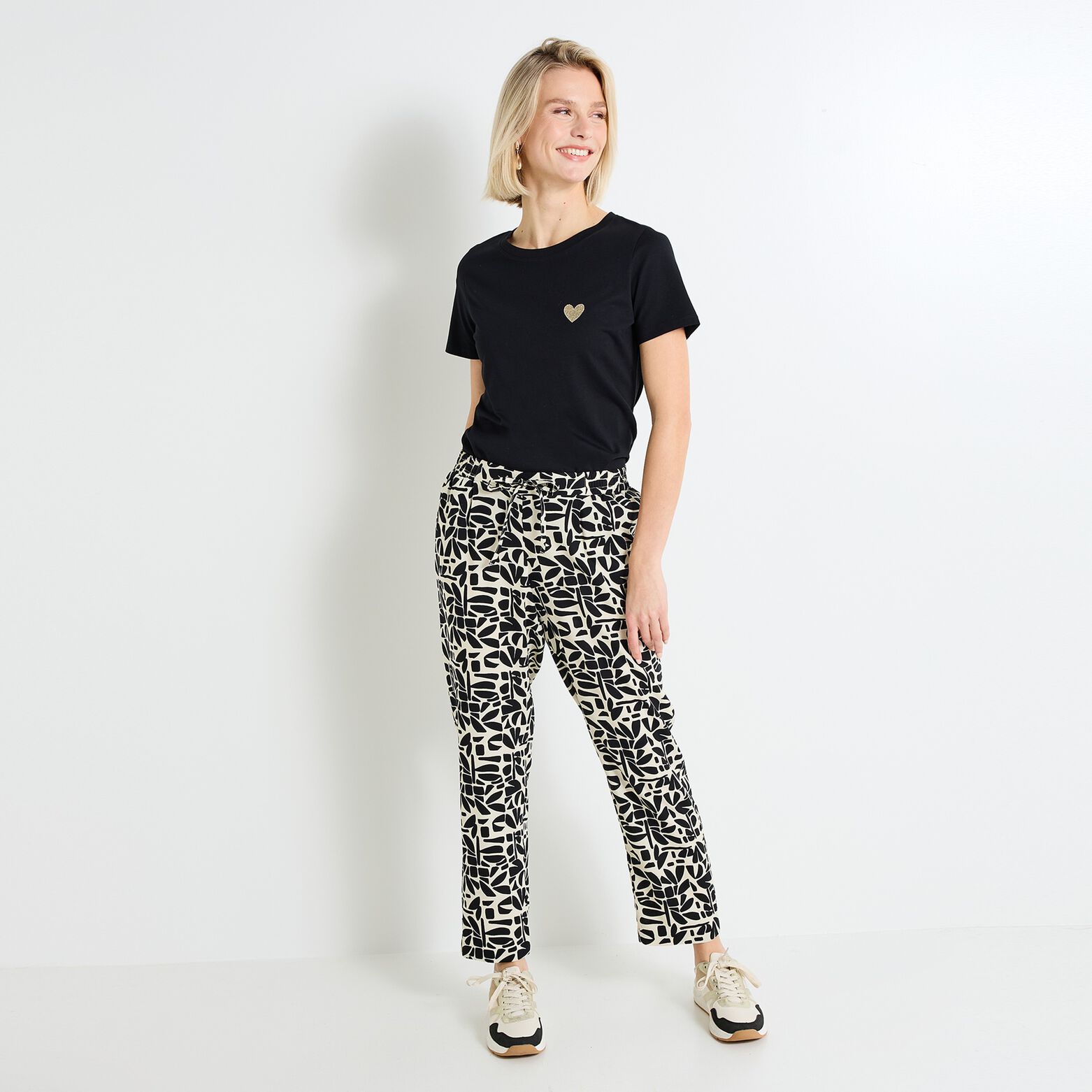 Pantalon fluide imprimé femme