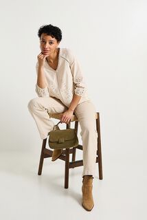 Blouse col V femme