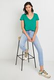 T-shirt manches courtes V femme