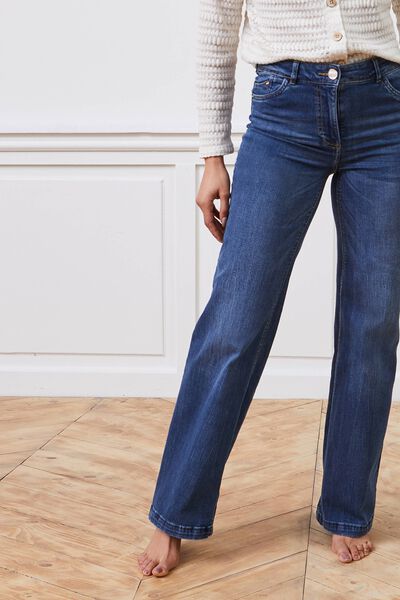 Jean large taille haute WOODSTOCK femme