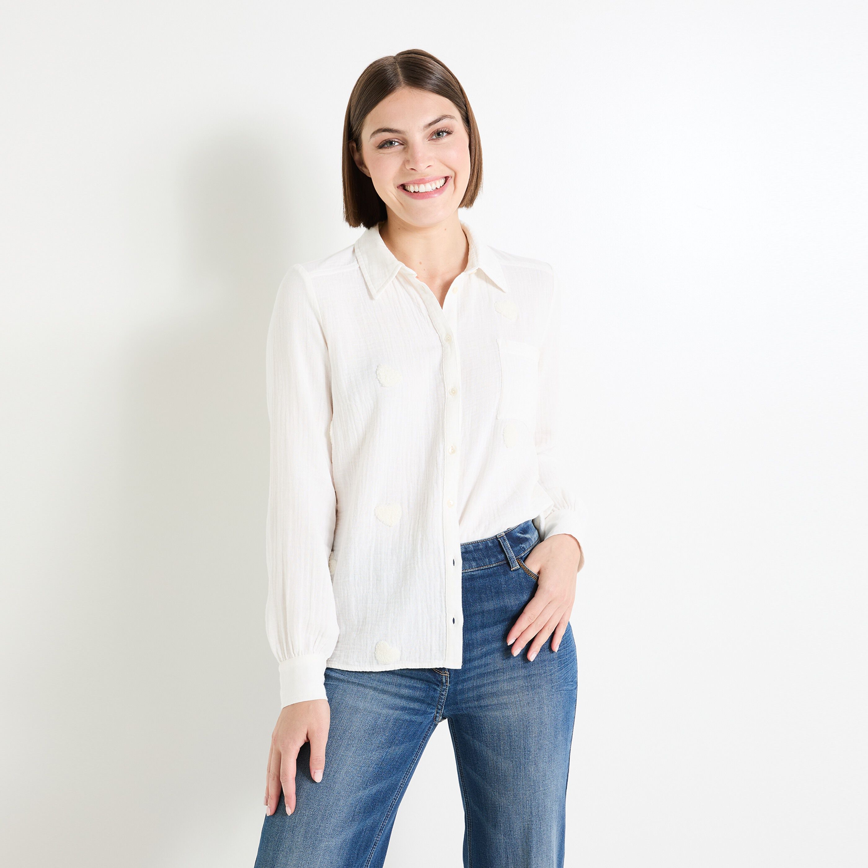 Chemisier manches longues femme