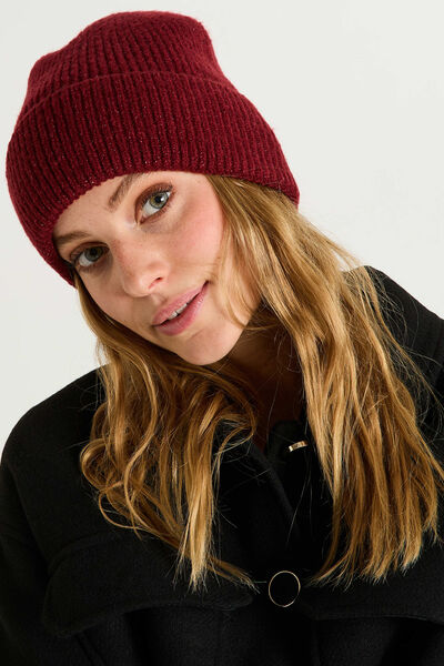 Bonnet uni brillant femme