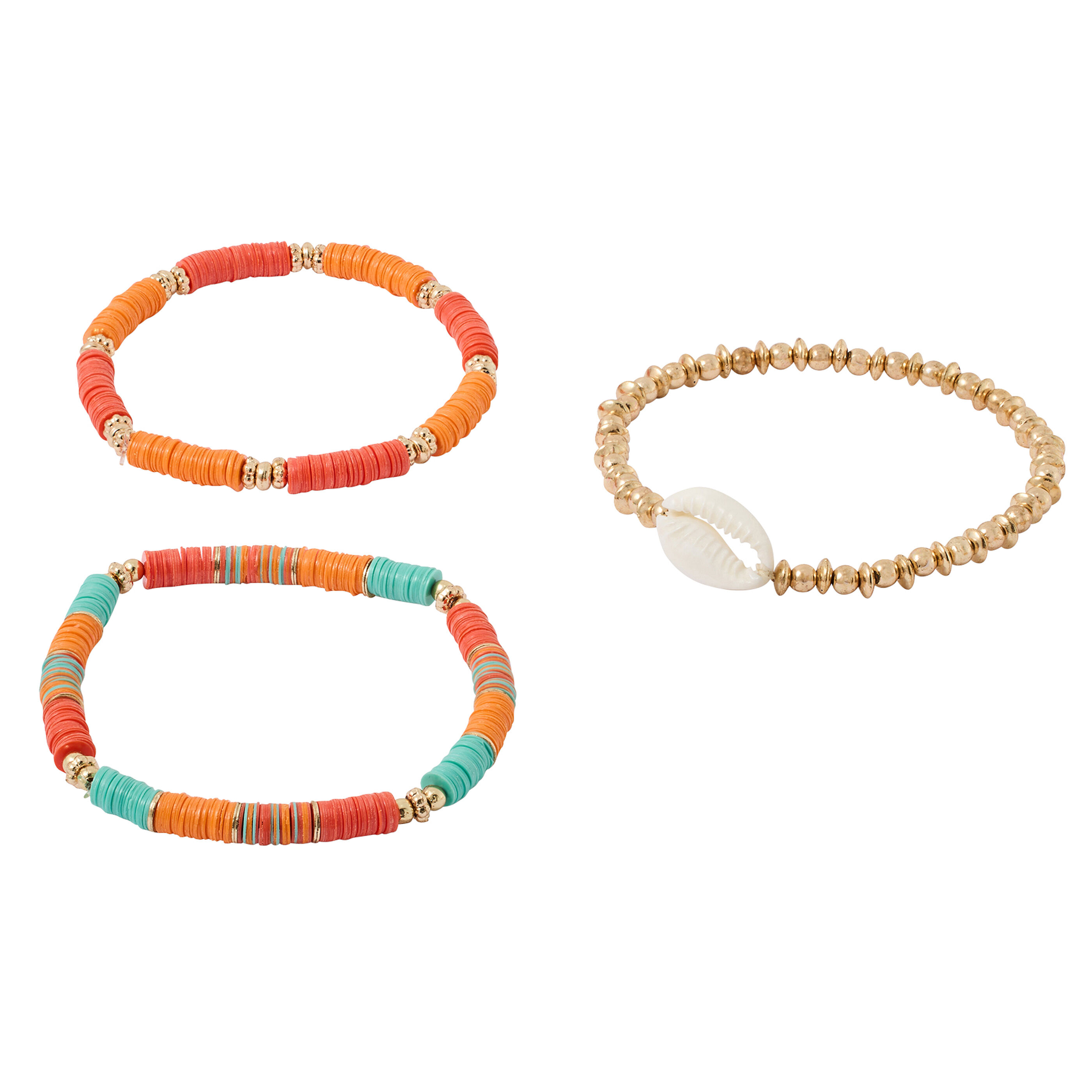 Set de 3 bracelets en sequins femme