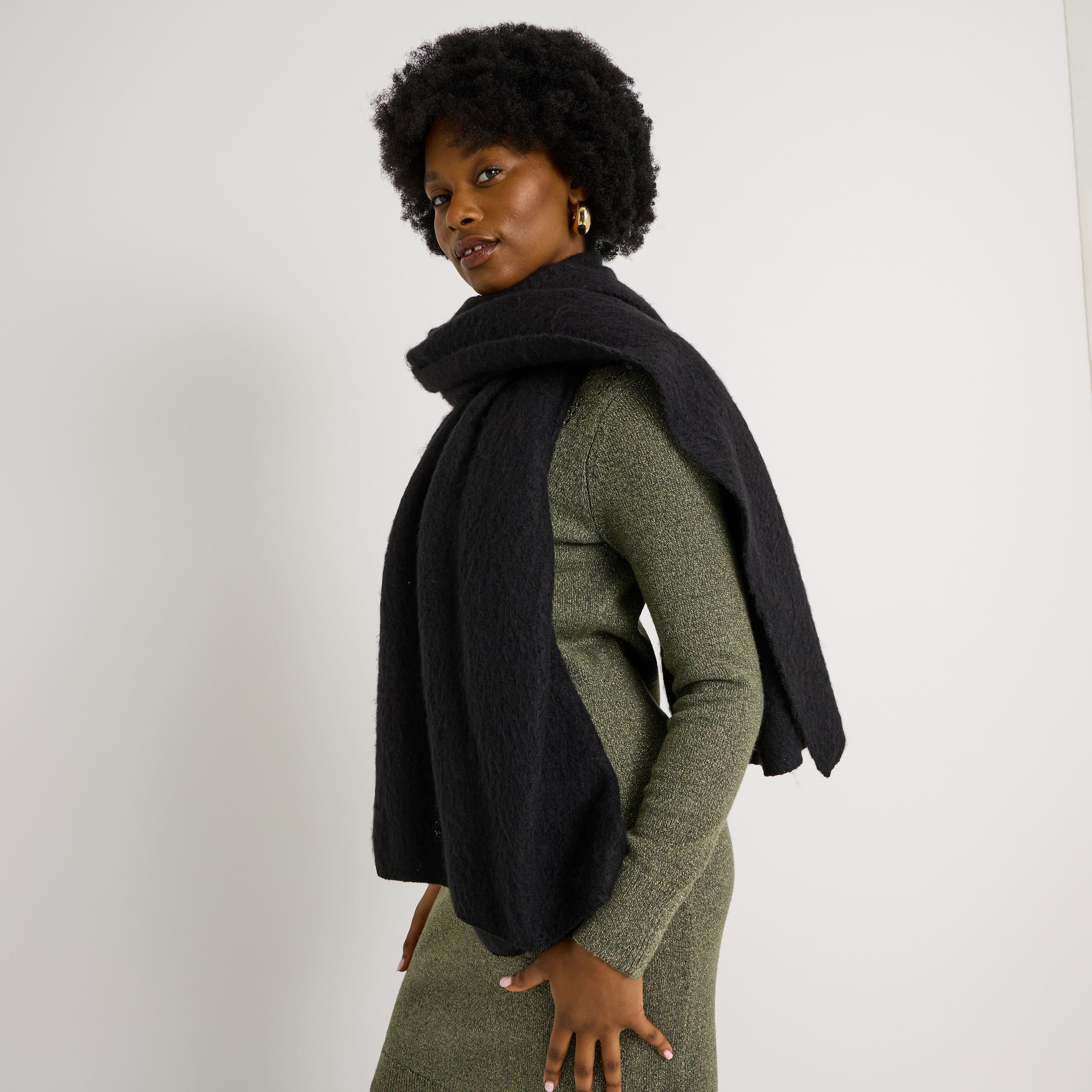 &Eacute;charpe fluffy unie femme