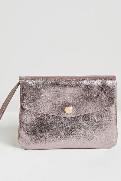 Porte monnaie croûte de cuir femme