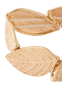 Bracelet élastique feuilles ciselées