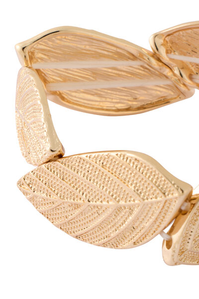 Bracelet élastique feuilles ciselées