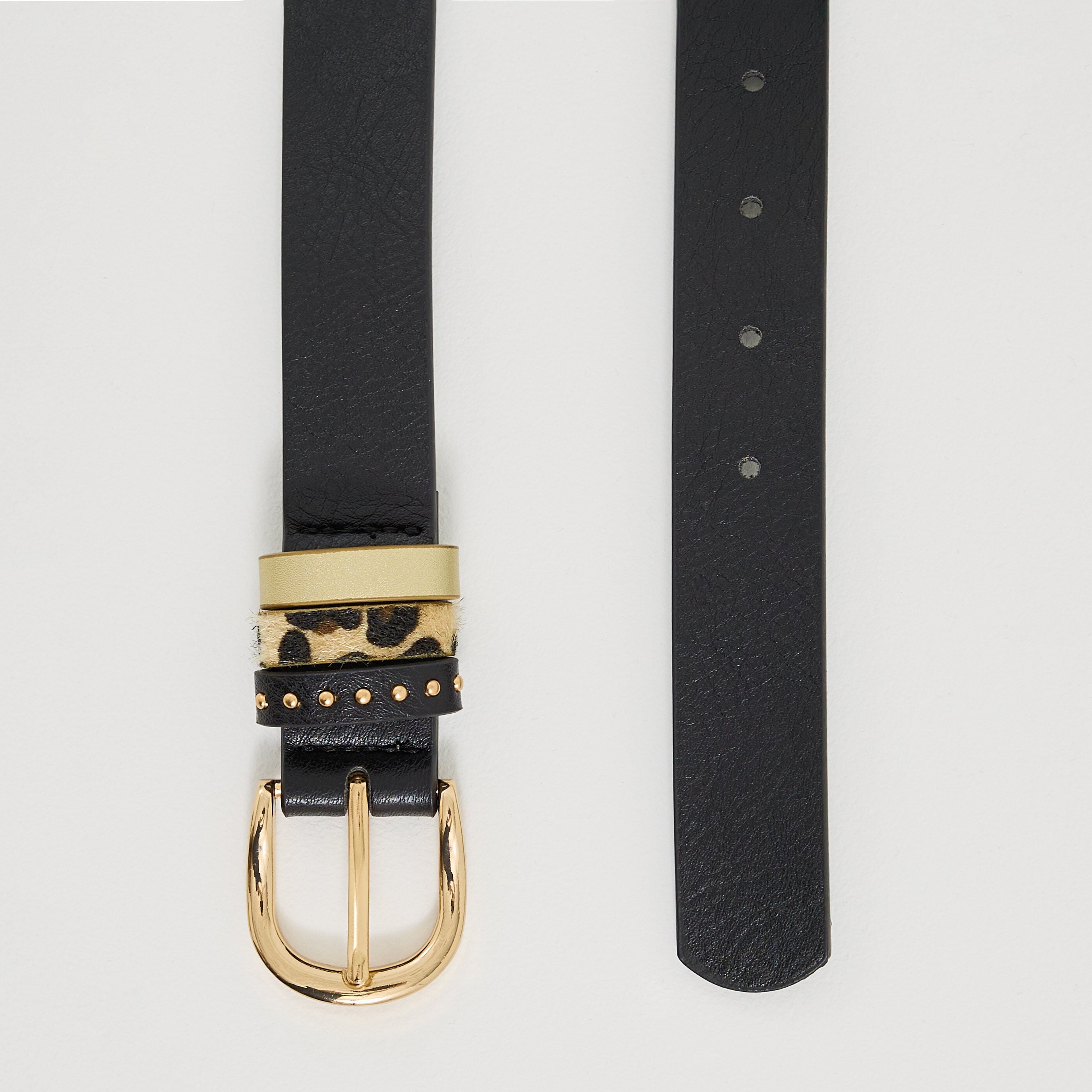 Ceinture unie boucle fantaisie femme